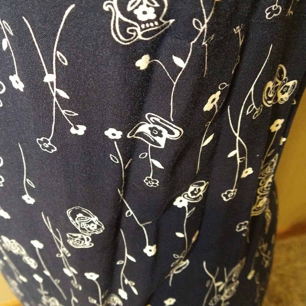 Vintage 90s Molly Malloy Floral Tea Cup Dress - Picture 3 of 7